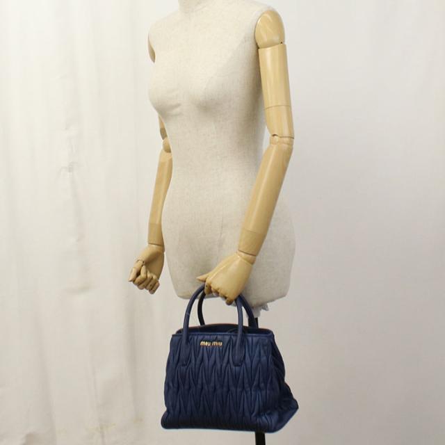 中古良品MIUMIU(OUTLET) ミュウミュウ アウトレット トートバッグ 2WAY マテラッセ レディース ブルー_8
