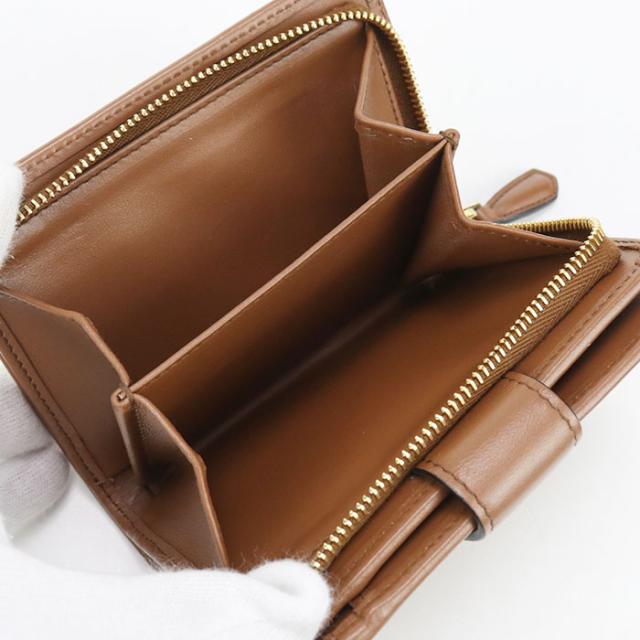 中古良品PRADA プラダ 二つ折り財布 1ML018 2CNP F0046 シティカーフタブ 財布 レディース ブラウン_5