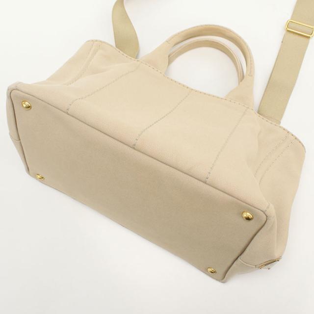中古良品PRADA プラダ トートバッグ BN2642 2WAY カナパ レディース ベージュ_1