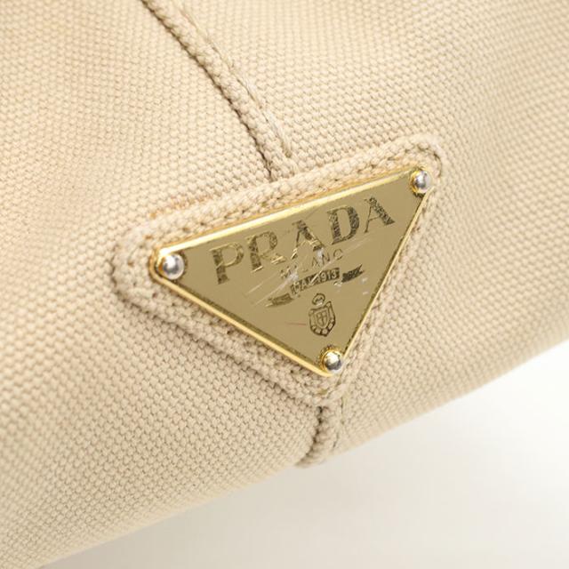 中古良品PRADA プラダ トートバッグ BN2642 2WAY カナパ レディース ベージュ_3