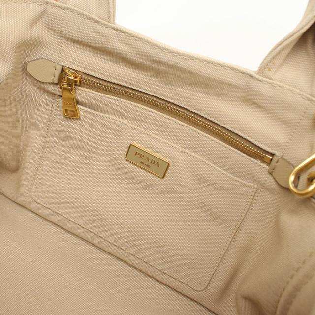 中古良品PRADA プラダ トートバッグ BN2642 2WAY カナパ レディース ベージュ_5
