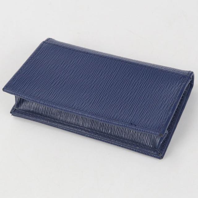 中古良品PRADA プラダ 名刺入れ サフィアーノレザー レディース ブルー_1
