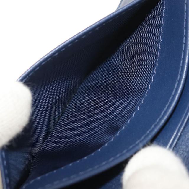 中古良品PRADA プラダ 名刺入れ サフィアーノレザー レディース ブルー_4