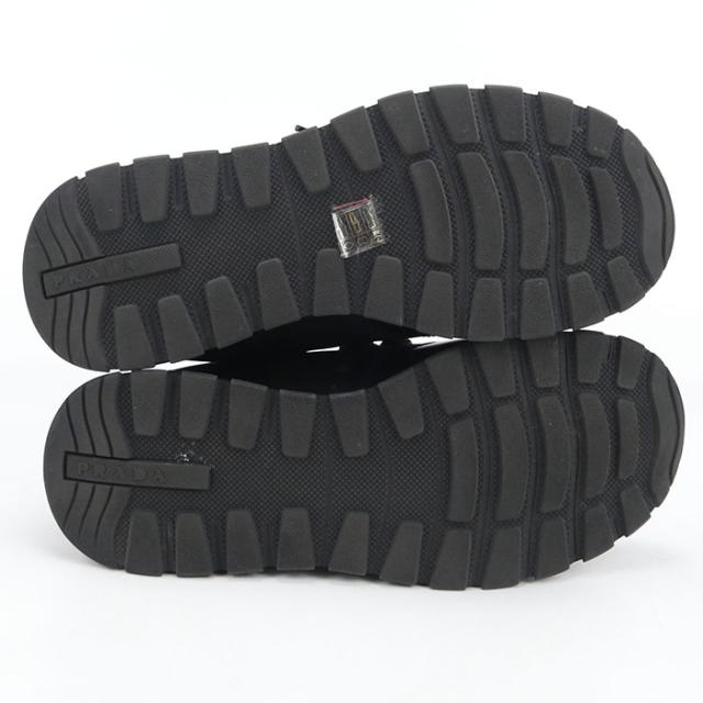 中古良品PRADA プラダ スニーカー 2EE443 3LF5 F0002 ブラッシュドレザースニーカー PRAX 01 メンズ ブラック_4