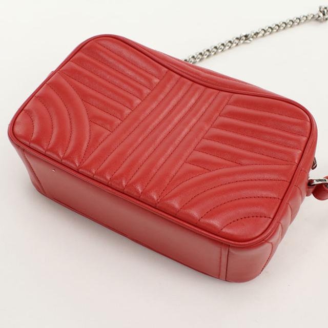 中古良品PRADA プラダ ショルダーバッグ 1BH083 チェーン ダイアグラム レディース レッド_1