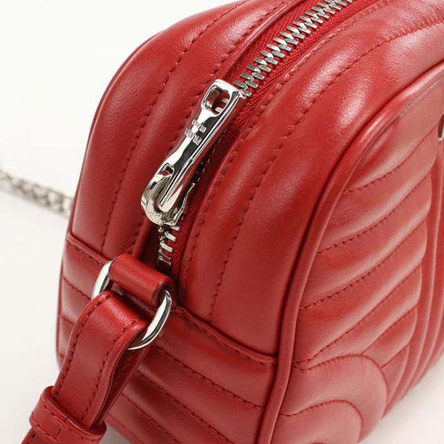 中古良品PRADA プラダ ショルダーバッグ 1BH083 チェーン ダイアグラム レディース レッド_6