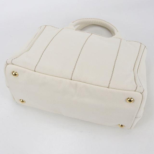 中古良品PRADA プラダ トートバッグ 1BG439 2WAY カナパ レディース ホワイト_1