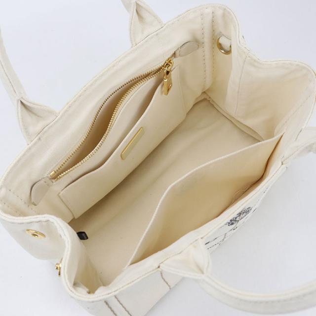 中古良品PRADA プラダ トートバッグ 1BG439 2WAY カナパ レディース ホワイト_2