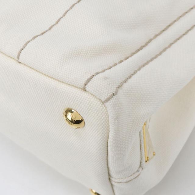 中古良品PRADA プラダ トートバッグ 1BG439 2WAY カナパ レディース ホワイト_7
