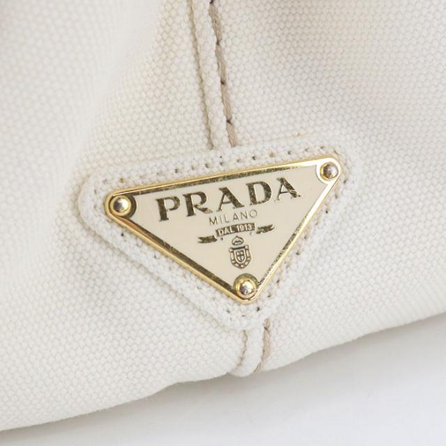 中古良品PRADA プラダ トートバッグ 1BG439 2WAY カナパ レディース ホワイト_8