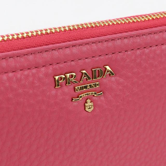 AB品 プラダ ラウンドファスナー 長財布 1M0506 ネロ レディース