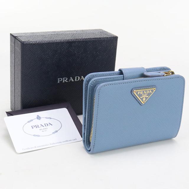 PRADA 二折財布 1ML018 QHH F0637【ランク:A】 中古良品PRADA プラダ 二折財布 1ML018 QHH F0637 サフィアーノ