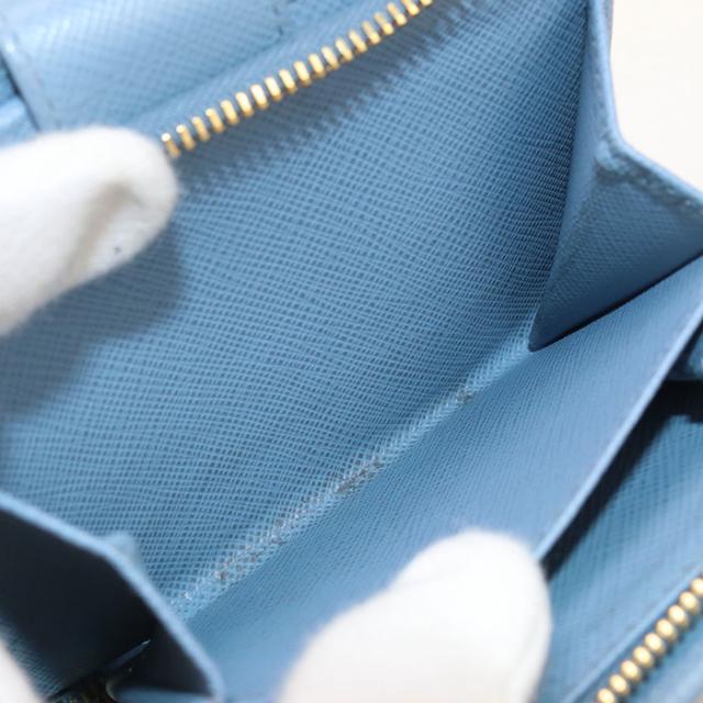 中古良品PRADA プラダ 二折財布 1ML018 QHH F0637 サフィアーノ