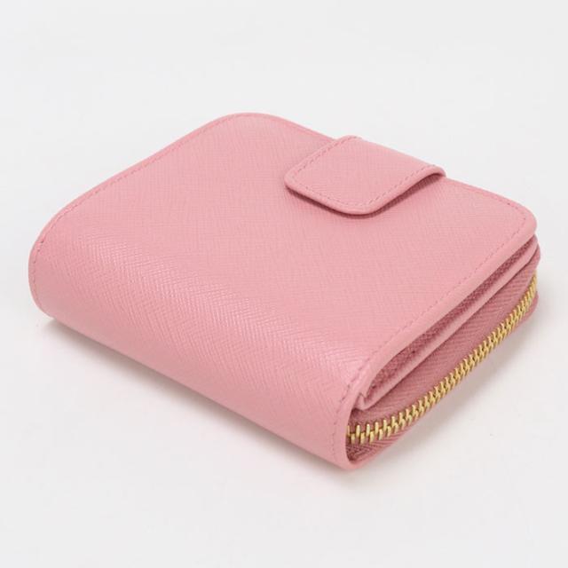 美品！！PRADA ピンク 二つ折り財布 中古美品PRADA プラダ 二折財布 レディース ピンクの通販はau