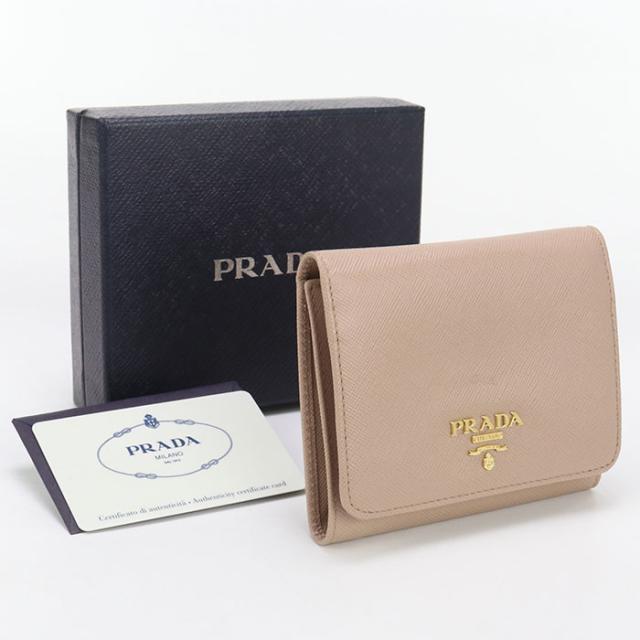 良品PRADA プラダ 三折財布 1M0176 レディース ベージュ 財布 良品PRADA プラダ 三折財布 1M0176 レディース ベージュ 財布