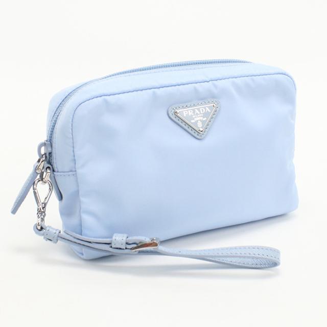 プラダ ポーチ PRADA プラダ ナイロンキルティング ポーチ 小物入れ 紺