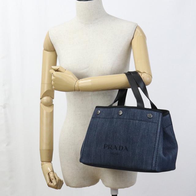 中古良品PRADA プラダ トートバッグ 1BG311 2BBV FOKF5 2WAY レディース ネイビー 中古良品PRADA プラダ トートバッグ 1BG311 2BBV FOKF5 2WAY