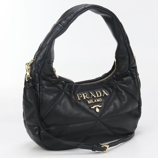 中古美品PRADA プラダ ハンドバッグ 1BA384 2DF0 F0002 2WAY レディース ブラック