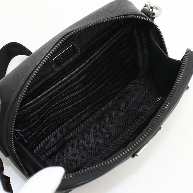 RFID対応 プラダ 2VH070 ブラック サフィアーノ ショルダーバッグ 栄