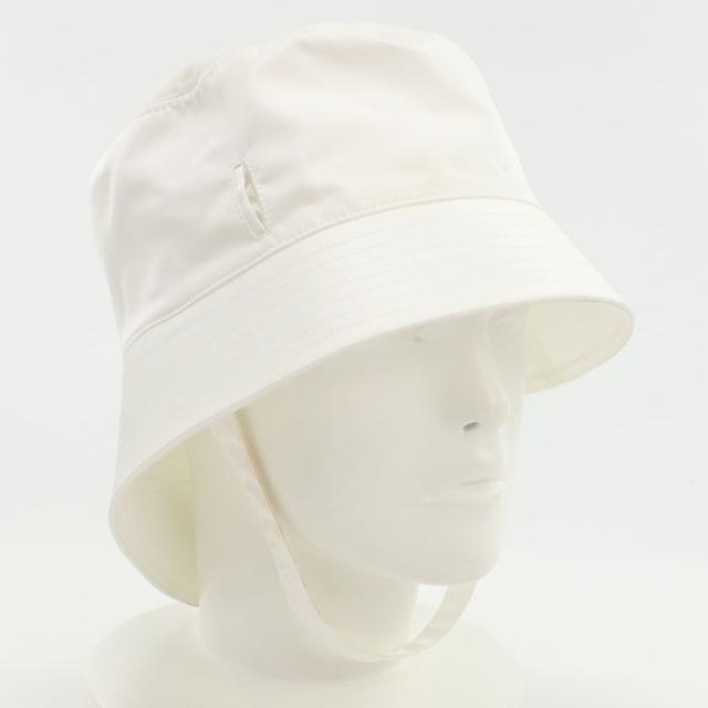 中古良品PRADA プラダ ハット 2HC282 2DMI バケットハット メンズ ホワイト