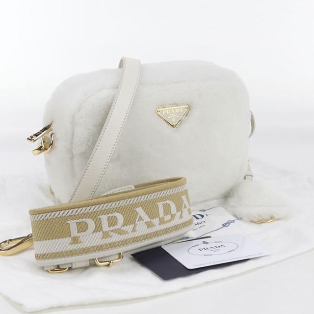 【中古・未使用】PRADA プラダ 斜め掛け ショルダーバッグ 1BH192 2EC9 F0009 レディース ホワイト