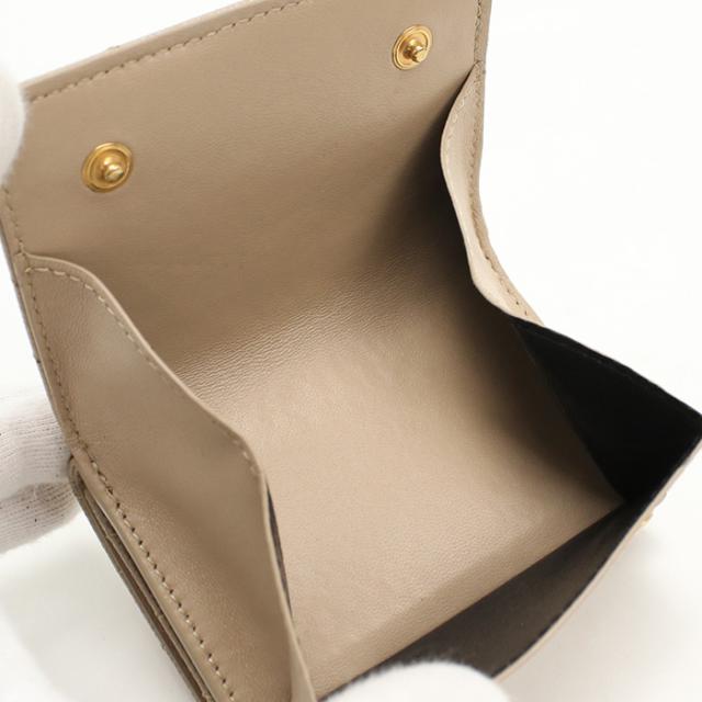 中古良品SAINT LAURENT サンローラン 三つ折り財布 668274 タイニーウォレット モノグラムオリガミ レディース ベージュ_5