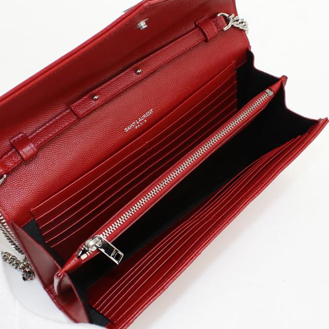 中古良品SAINT LAURENT サンローラン チェーンウォレット 377828  