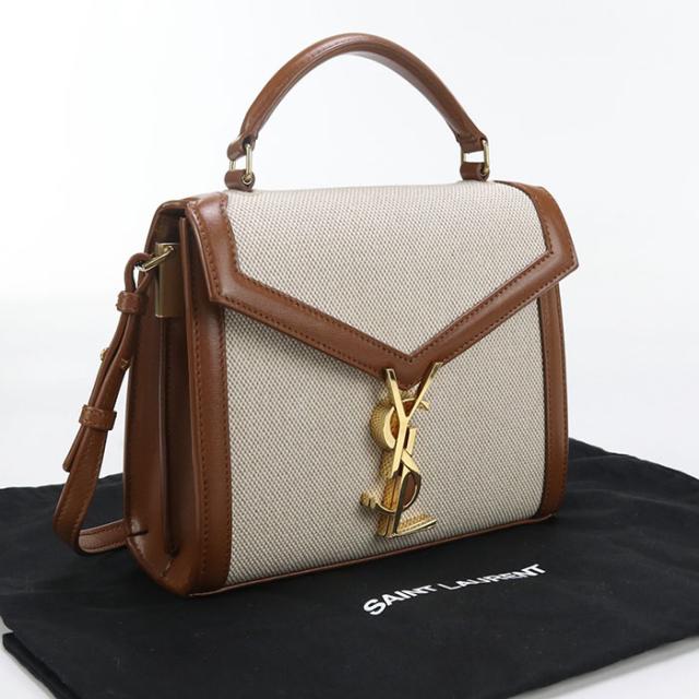 中古美品SAINT LAURENT サンローラン ハンドバッグ 623930 2WAYハンドバッグ カサンドラ レディース アイボリー