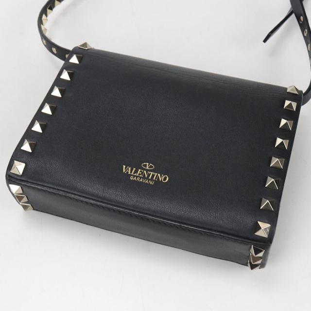 中古良品Valentino ヴァレンチノ 斜め掛け ショルダーバッグ ロックスタッズ レディース ブラック_1