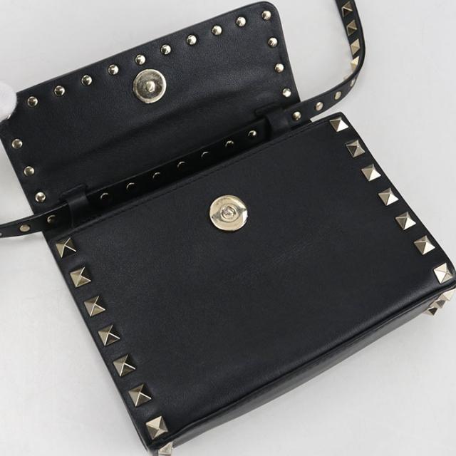 中古良品Valentino ヴァレンチノ 斜め掛け ショルダーバッグ ロックスタッズ レディース ブラック_3