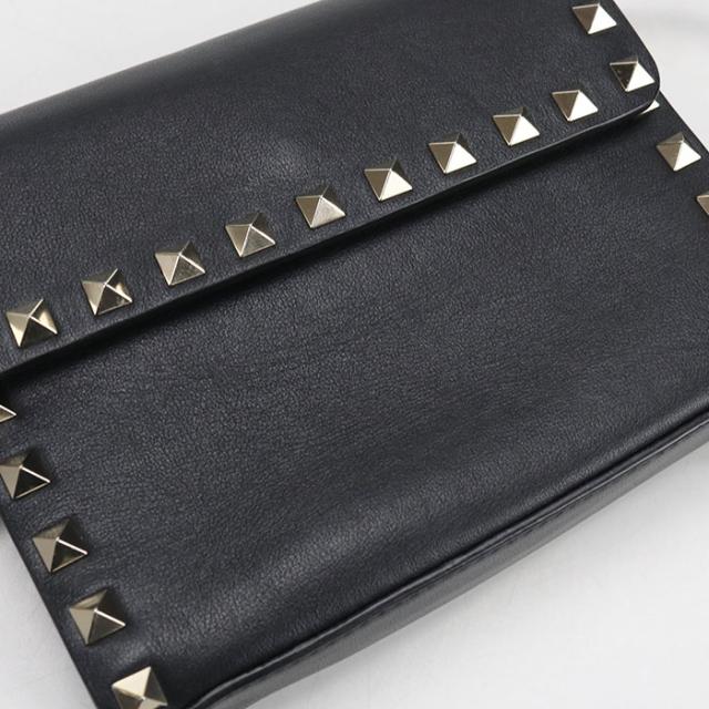 中古良品Valentino ヴァレンチノ 斜め掛け ショルダーバッグ ロックスタッズ レディース ブラック_4