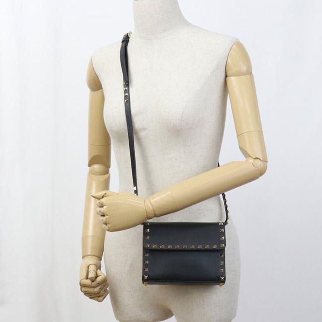 中古良品Valentino ヴァレンチノ 斜め掛け ショルダーバッグ ロックスタッズ レディース ブラック_7