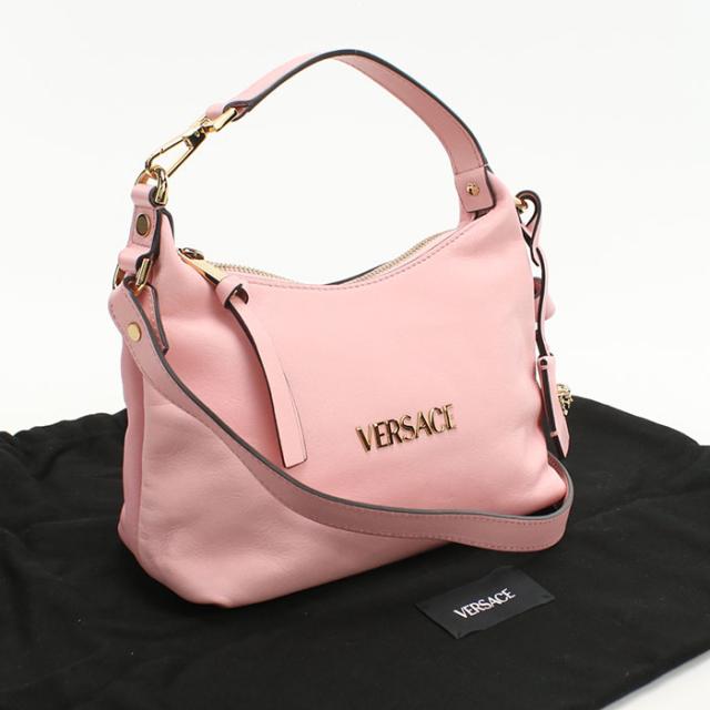 中古良品Gianni Versace ジャンニ・ヴェルサーチ 斜め掛け ショルダーバッグ 1018302 2WAY レディース ピンク