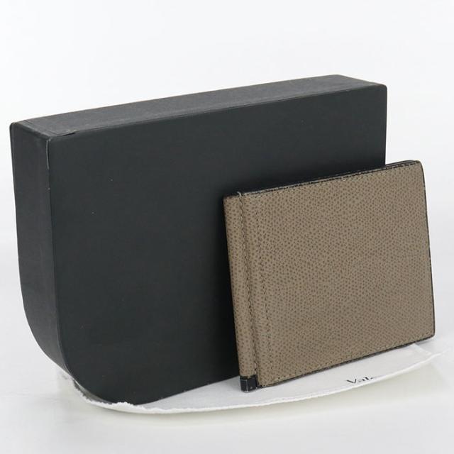 中古良品Valextra ヴァレクストラ カードケース マネークリップ ユニセックス ベージュ