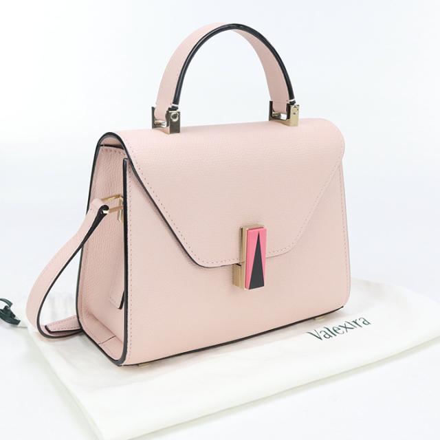 中古美品Valextra ヴァレクストラ ハンドバッグ N 553791 マイクロ イジィデ レディース ピンク