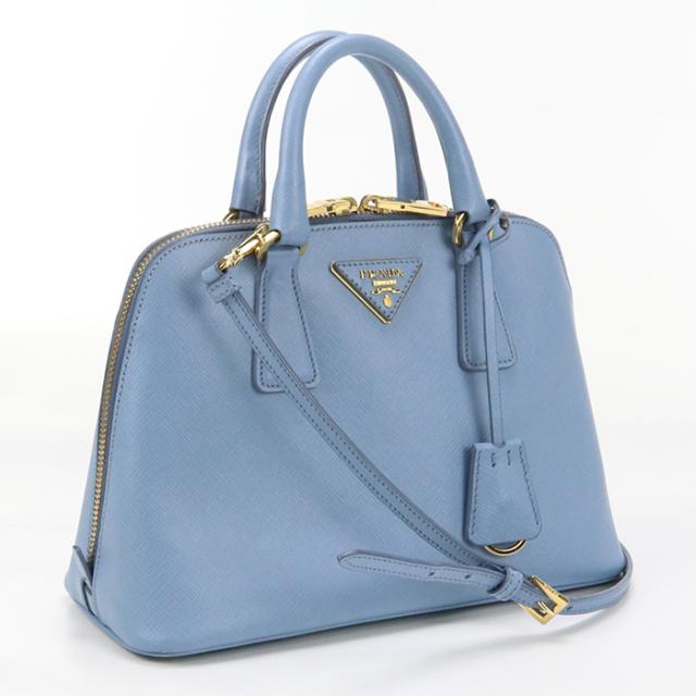 Prada 美品 青 2way ボンバー ナイロン ブルー ハンドバッグ プラダ