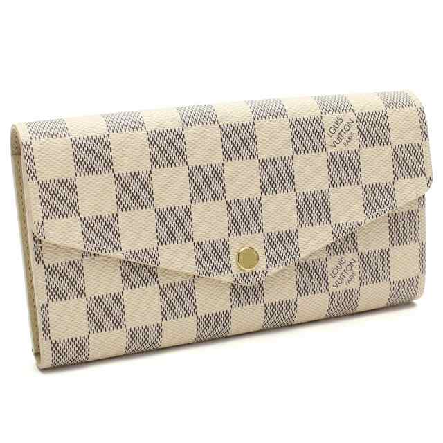 ルイ ヴィトン LOUIS VUITTON 財布 ﾀﾞﾐｴ ｱｽﾞｰﾙｻﾗ二つ折り 長財布 小銭入れ付き N63208 ホワイト系グレー系 レディース