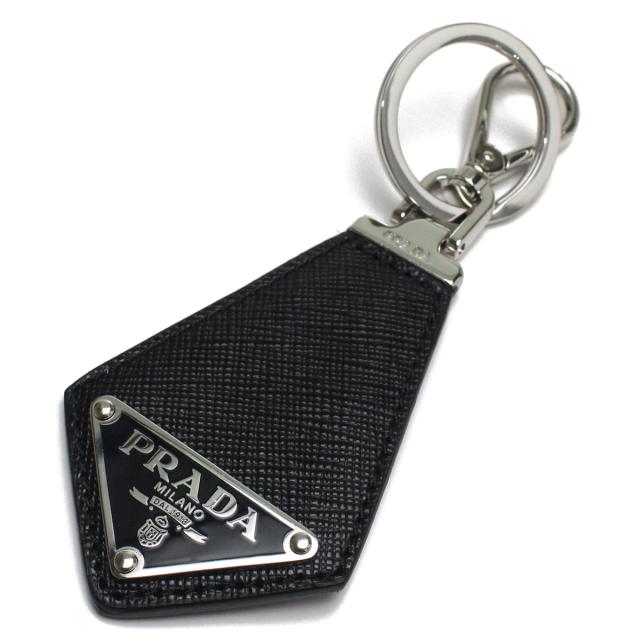 プラダ PRADA トライアングル ロゴプレート付き キーリング キーホルダー 2PP041 053 F0002 NERO ブラック メンズ レディース  gif-04wの通販は