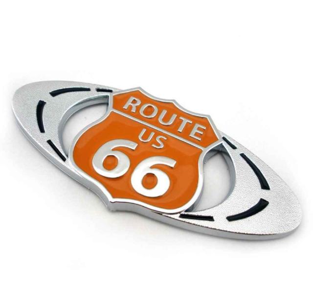 Route Us66 ロゴ エンブレム メタルステッカー オレンジ 3d 立体 両面テープで簡単取り付け 重量感 金属製 バイク 車 汎用 送料無料の通販はau Pay マーケット Ez Mercury