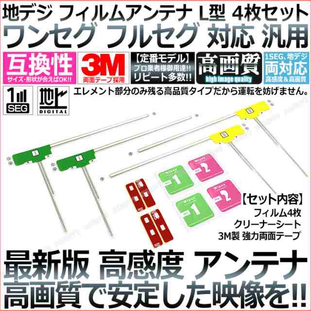 70%OFF!】 アンテナフィルム4枚セット カーナビ 各メーカー対応