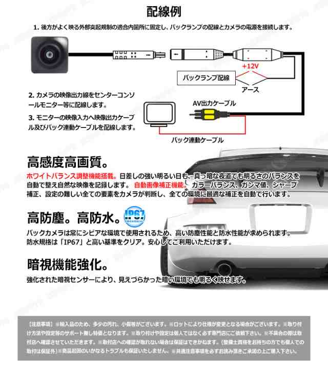 本物◇ TVI 100万画素 バックカメラ 12V リア フロントカメラ 正像