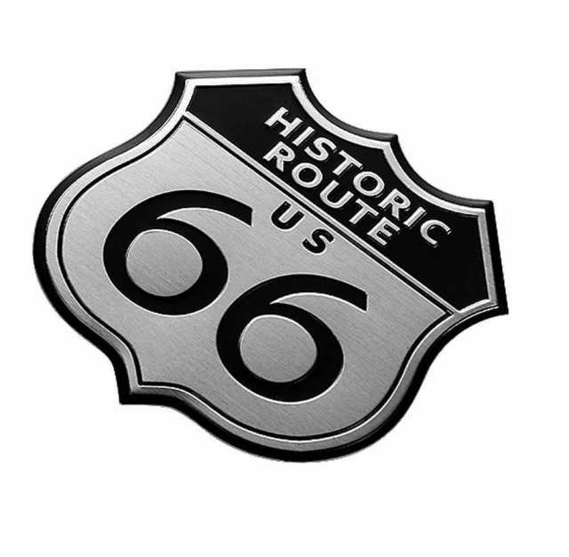 Historic Route 66 ロゴ エンブレム ステッカー 立体 両面テープで簡単取り付け 車 汎用 送料無料の通販はau Pay マーケット Ez Mercury