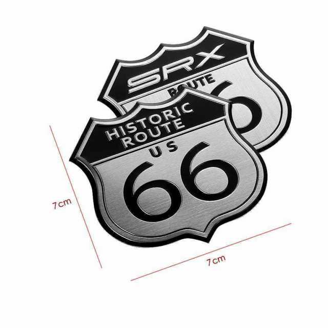 Srx Route 66 ロゴ エンブレム ステッカー 立体 両面テープで簡単取り付け 車 汎用 送料無料の通販はau Pay マーケット Ez Mercury