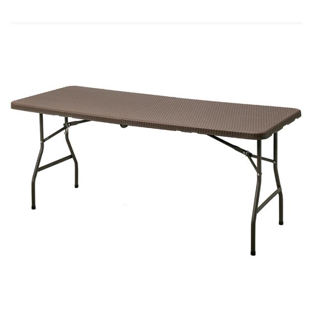 ＼送料無料／イージーキャリー ダイニングテーブル ラタン調 ブラウン【ECF-T01BR】ガーデン テーブル エクステリア タカショー 屋外 屋内の通販は