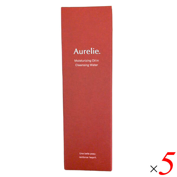 【ポイント最大+11%！】6周年！Aurelie オレリー モイストオイルイン クレンジングウォーター 150ml 5個セット 二層式 オイルイン メイク落とし 植物性幹細胞エキス 無添加処方