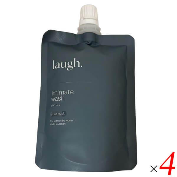【ポイント超超祭！最大+7%！】laugh. インティメイトウォッシュ 詰め替え ピュアムスク 100ml 4個セット 弱酸性 泡 ボ