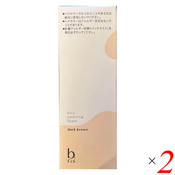 ビーリス エアリーカラーリングフォーム 80g 2個セット ダークブラウン 医薬部外品 ヘアカラー 泡 トリートメント