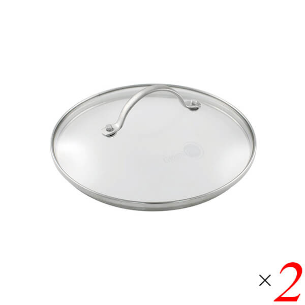 【お買い物ラリー！ポイント最大+5%！】フライパン 蓋 ガラス グリーンパン ガラス蓋20cm 2個セット ゼンケン 送料無料