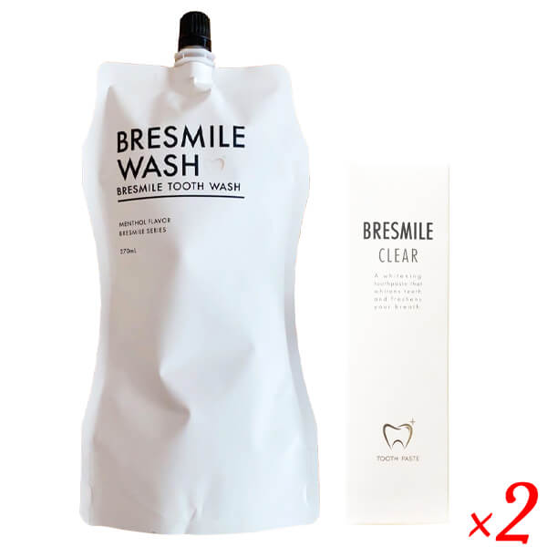 ブレスマイル 口内環境セット（マウスウォッシュ＋ハミガキ粉）２セットの通販は 13,385円