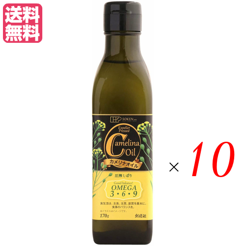 カメリナオイル 食用 創健社 カメリナオイル 170g 10本セット